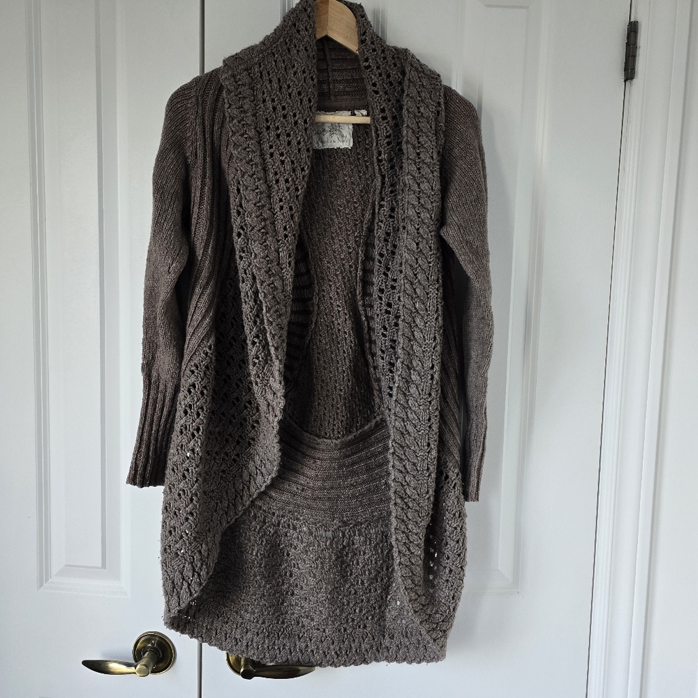 EUC Anthropologie Angel of the North circle cardigan